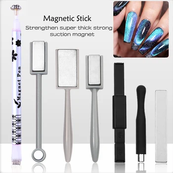 1 Tk Kass Magnet Stick 9D Mõju Tugev Plaat UV Geel Line Riba Multi-funktsioon, Magnetiga Juhatuse Nail Art Tool  10