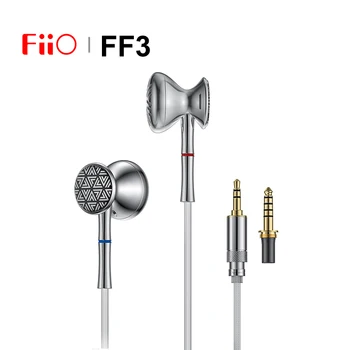 FiiO FF3 HiFi Muusika Korter Earbuds Drum Tüüp 14.2 mm Dünaamiline Juhi Kõrvaklapid 3,5+4.4 mm Twist-lock-Swappable Ühendage Peakomplekt  10