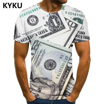 KYKU Brändi Dollar T-särk Meestele Raha Tshirts Vabaaja Hip-Hop Anime Riided Harajuku Särk Prindi Meeste Riided, Hip-hop New Style  4