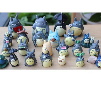 YES4pcs Armas Minu Naaber Totoro Nukk Miniatuuri Mini Aed Haldjas Aia Kaunistamiseks Vaik Joonis Käsitöö DIY Sambla Micro Maastik  10